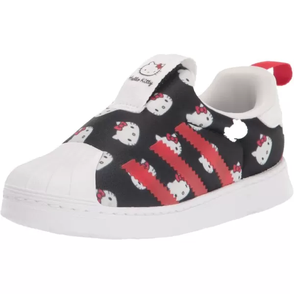 imageadidas UnisexChild Superstar 360 ShoesWhiteBlackVivid Red