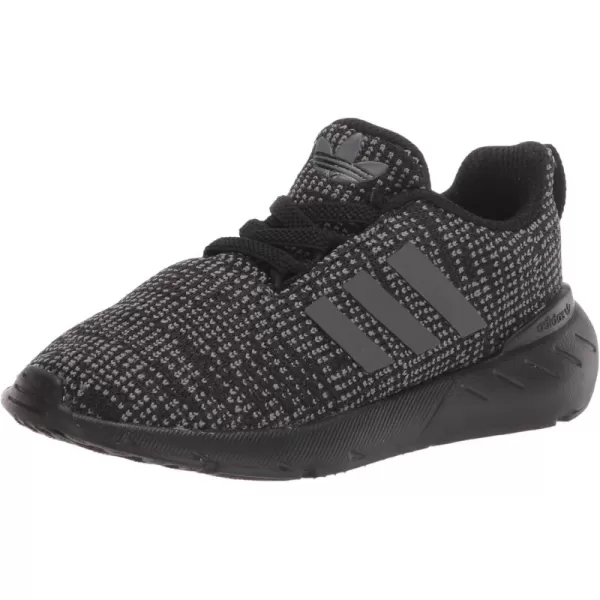 imageadidas UnisexChild Swift Run 22 SneakerCore BlackGreyWhite Elastic