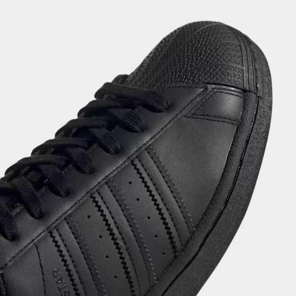 imageadidas Mens Superstar ShoeBlackBlackBlack