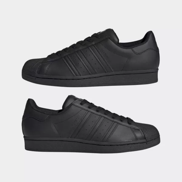 imageadidas Mens Superstar ShoeBlackBlackBlack