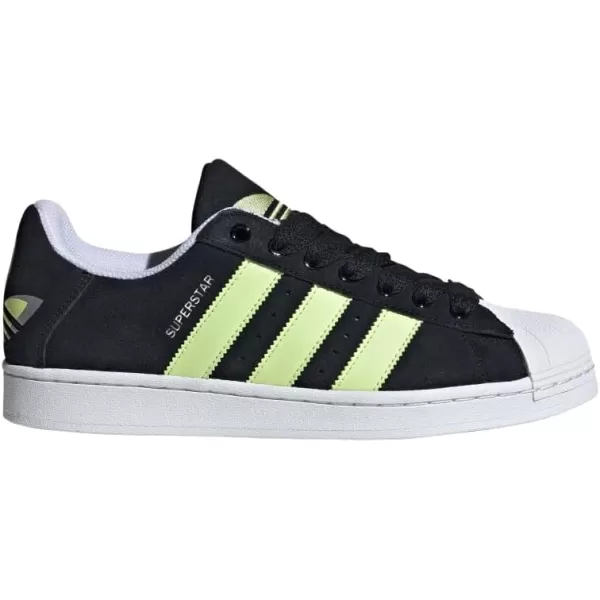 imageadidas Mens Superstar ShoeBlackPulse LimeWhite