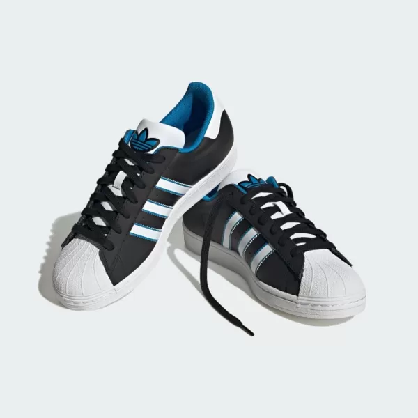 imageadidas Mens Superstar ShoeBlackWhiteBright Blue