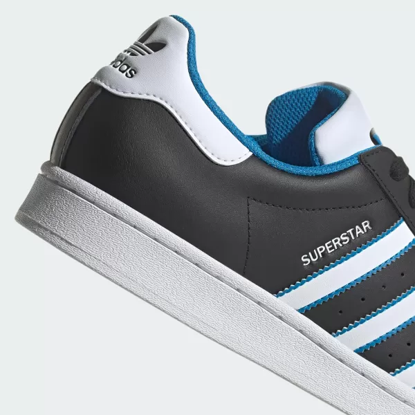 imageadidas Mens Superstar ShoeBlackWhiteBright Blue