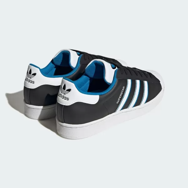 imageadidas Mens Superstar ShoeBlackWhiteBright Blue