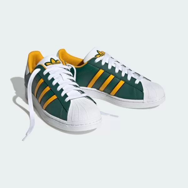 imageadidas Mens Superstar ShoeCollegiate GreenCrew YellowWhite