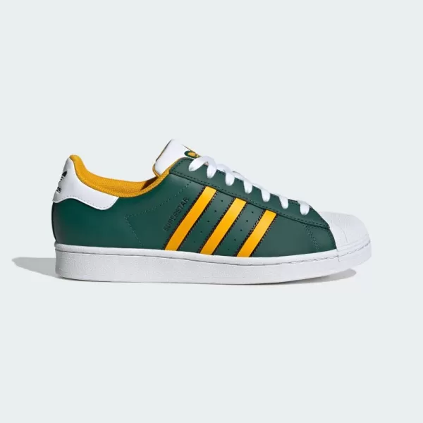 imageadidas Mens Superstar ShoeCollegiate GreenCrew YellowWhite