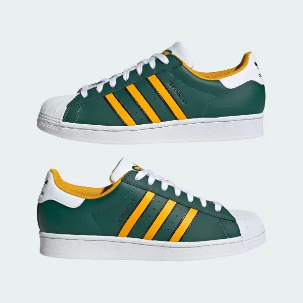 imageadidas Mens Superstar ShoeCollegiate GreenCrew YellowWhite