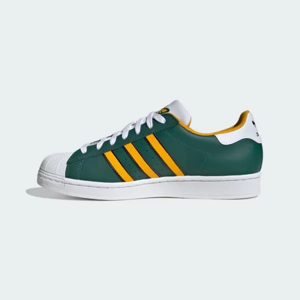 imageadidas Mens Superstar ShoeCollegiate GreenCrew YellowWhite