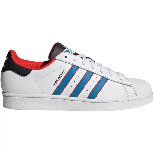 imageadidas Mens Superstar ShoeWhiteBright BlueRed