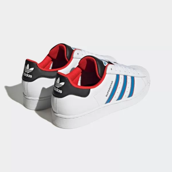 imageadidas Mens Superstar ShoeWhiteBright BlueRed