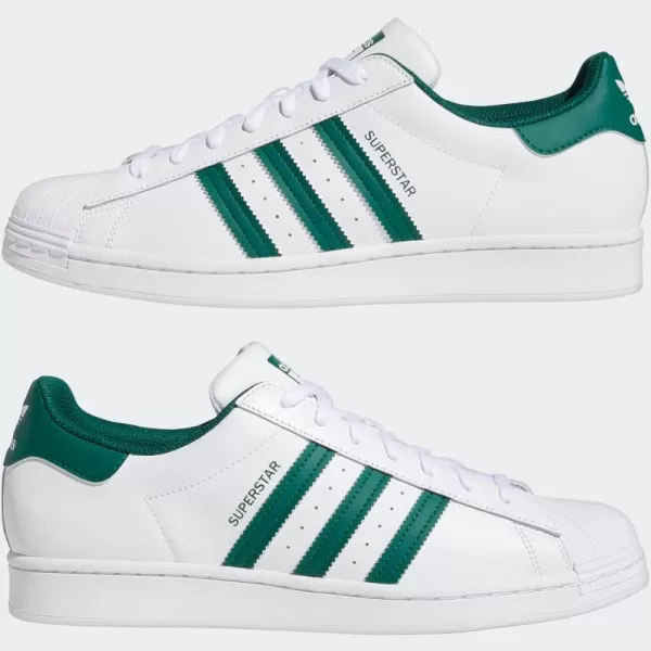 imageadidas Mens Superstar ShoeWhiteCollegiate GreenWhite