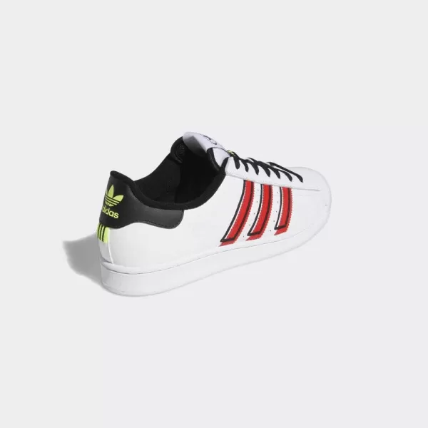 imageadidas Mens Superstar ShoeWhiteVivid RedSolar Yellow