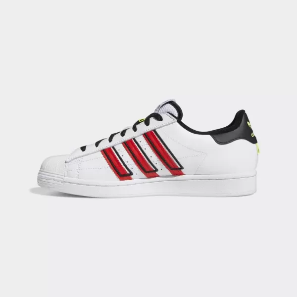 imageadidas Mens Superstar ShoeWhiteVivid RedSolar Yellow