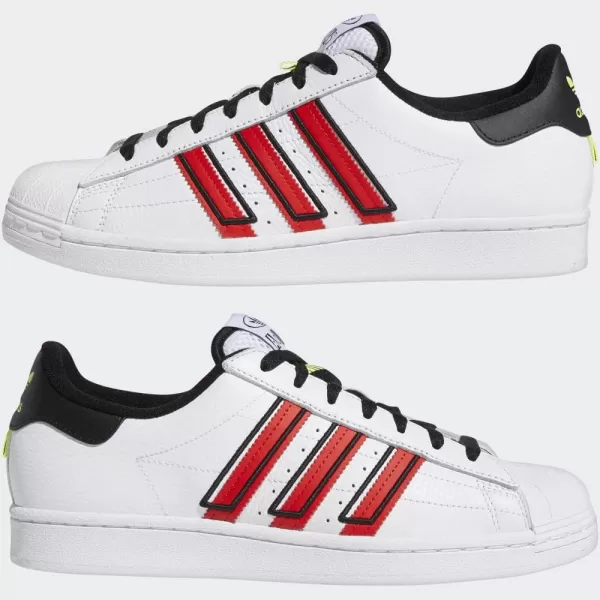 imageadidas Mens Superstar ShoeWhiteVivid RedSolar Yellow