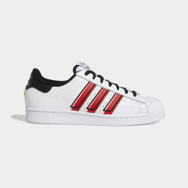 imageadidas Mens Superstar ShoeWhiteVivid RedSolar Yellow