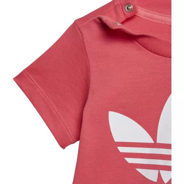 imageadidas Originals Baby Infant Trefoil TeeReal PinkWhite