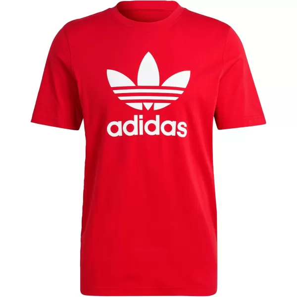 imageadidas Originals Mens Adicolor Classics Trefoil TShirtBetter ScarletWhite