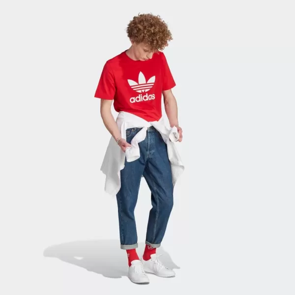 imageadidas Originals Mens Adicolor Classics Trefoil TShirtBetter ScarletWhite