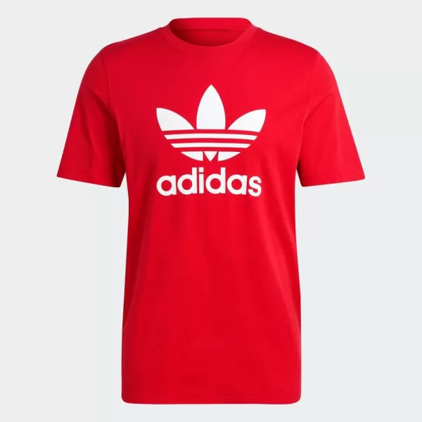 imageadidas Originals Mens Adicolor Classics Trefoil TShirtBetter ScarletWhite