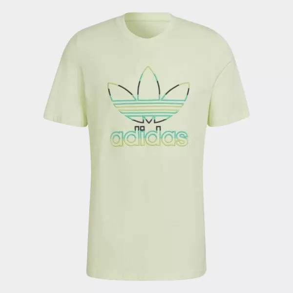 imageadidas Originals Mens Adicolor Classics Trefoil TShirtLime