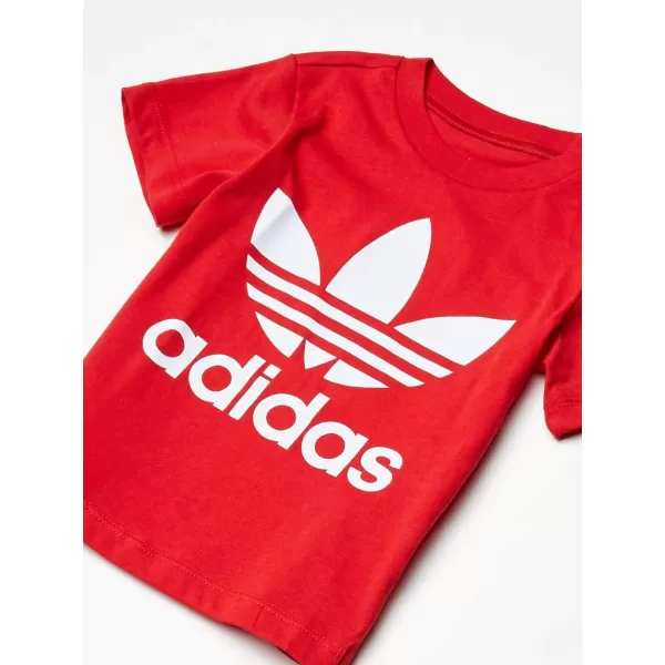 imageadidas Originals Mens Adicolor Classics Trefoil TShirtLush RedWhite