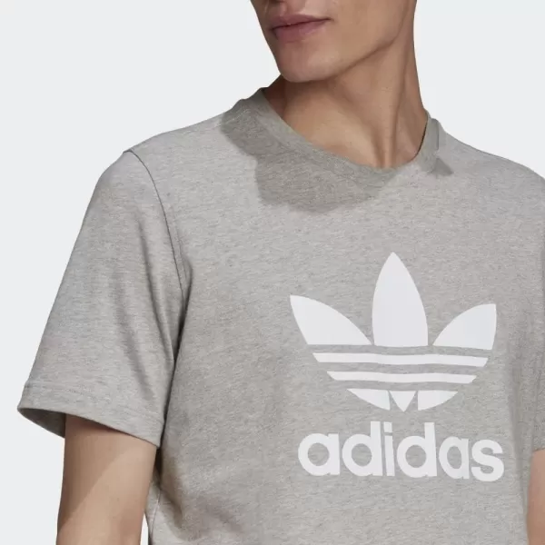 imageadidas Originals Mens Adicolor Classics Trefoil TShirtMedium Grey HeatherWhite