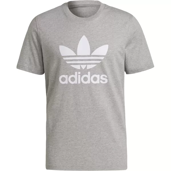 imageadidas Originals Mens Adicolor Classics Trefoil TShirtMedium Grey HeatherWhite