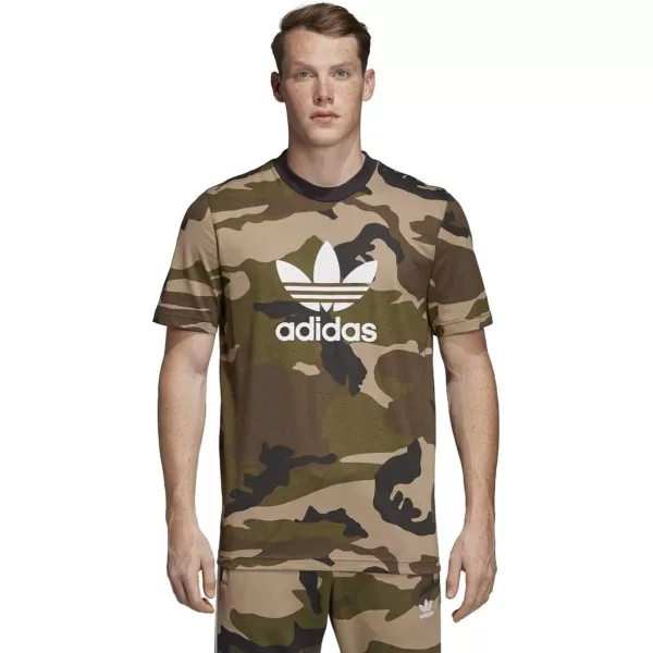 imageadidas Originals Mens Adicolor Classics Trefoil TShirtMulti Utility Black