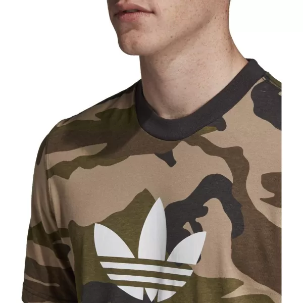 imageadidas Originals Mens Adicolor Classics Trefoil TShirtMulti Utility Black