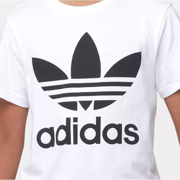 imageadidas Originals Mens Adicolor Classics Trefoil TShirtWhite PaleBlack