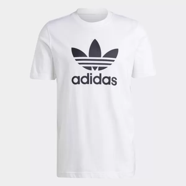 imageadidas Originals Mens Adicolor Classics Trefoil TShirtWhiteBlack