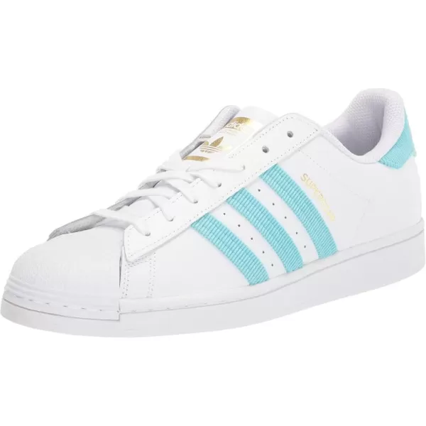 imageadidas Mens Superstar ShoePulse AquaWhiteGold Metallic