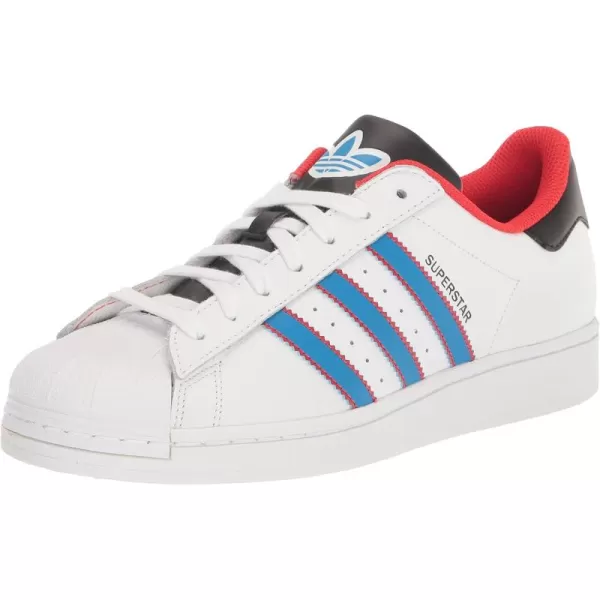 imageadidas Mens Superstar ShoeWhiteBright BlueRed