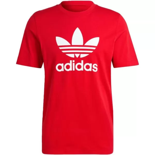 imageadidas Originals Mens Adicolor Classics Trefoil TShirtBetter ScarletWhite