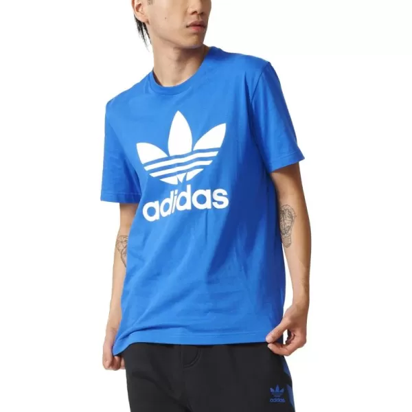 imageadidas Originals Mens Adicolor Classics Trefoil TShirtBlue BirdWhite