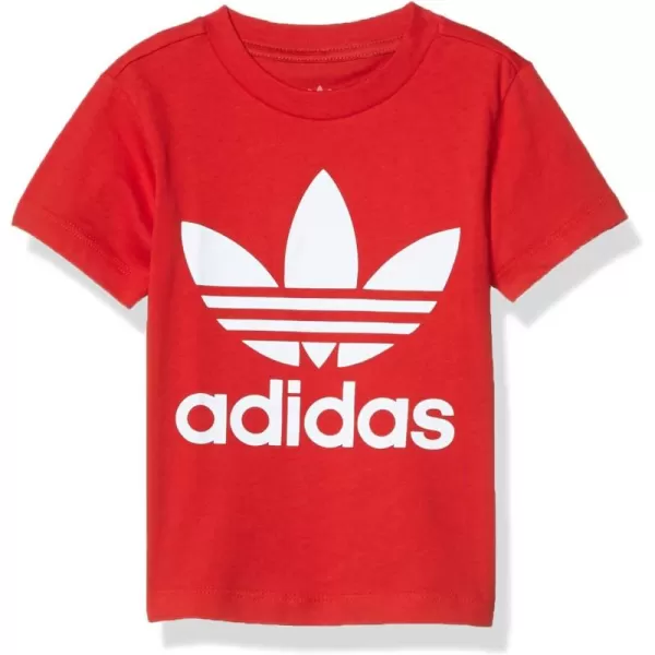 imageadidas Originals Mens Adicolor Classics Trefoil TShirtLush RedWhite