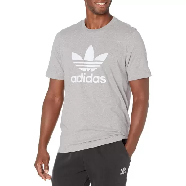 imageadidas Originals Mens Adicolor Classics Trefoil TShirtMedium Grey Heather