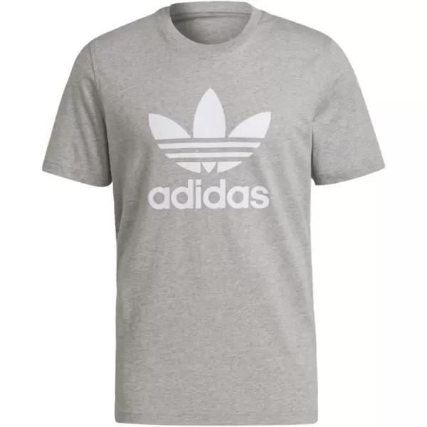 imageadidas Originals Mens Adicolor Classics Trefoil TShirtMedium Grey HeatherWhite