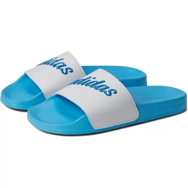 imageadidas Womens Adilette SlideWhiteBlue Rush MetSky Rush