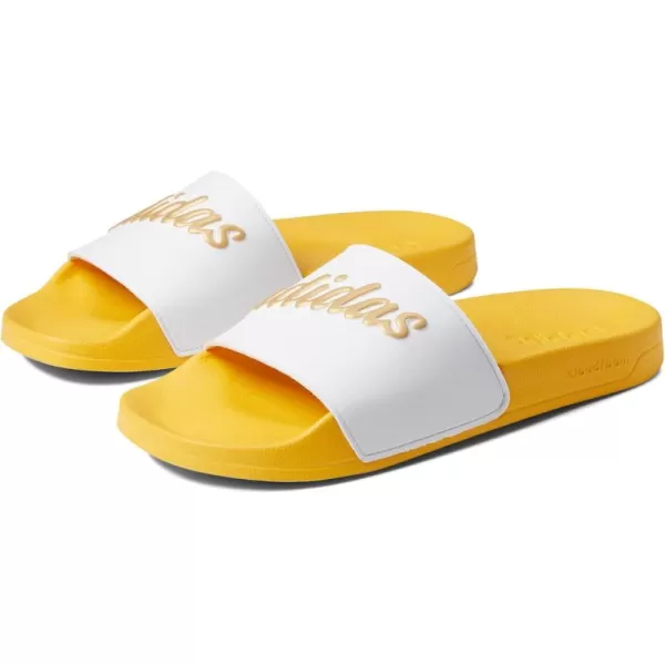 imageadidas Womens Adilette SlideWhiteGold MetallicBold Gold