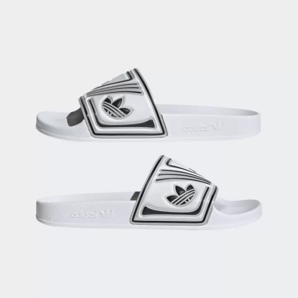 imageadidas Mens Adilette Slide SandalCloud WhiteChalk WhiteCore Black