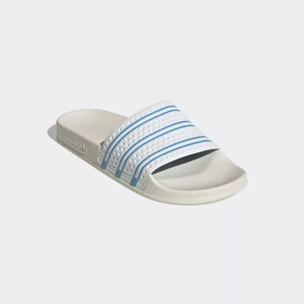 imageadidas Mens Adilette Slide SandalLight BlueOff WhiteCloud White