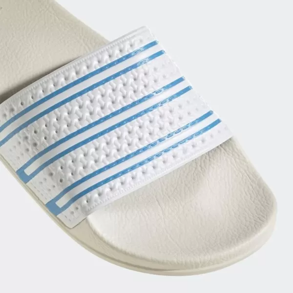 imageadidas Mens Adilette Slide SandalLight BlueOff WhiteCloud White