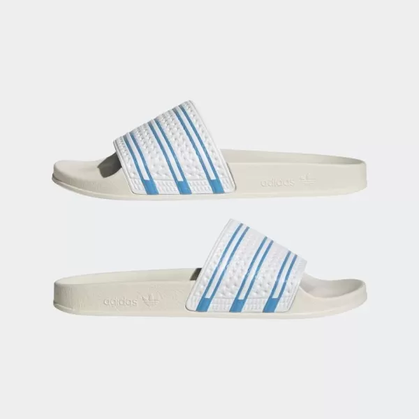 imageadidas Mens Adilette Slide SandalLight BlueOff WhiteCloud White