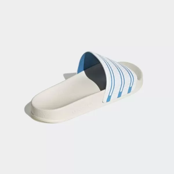 imageadidas Mens Adilette Slide SandalLight BlueOff WhiteCloud White