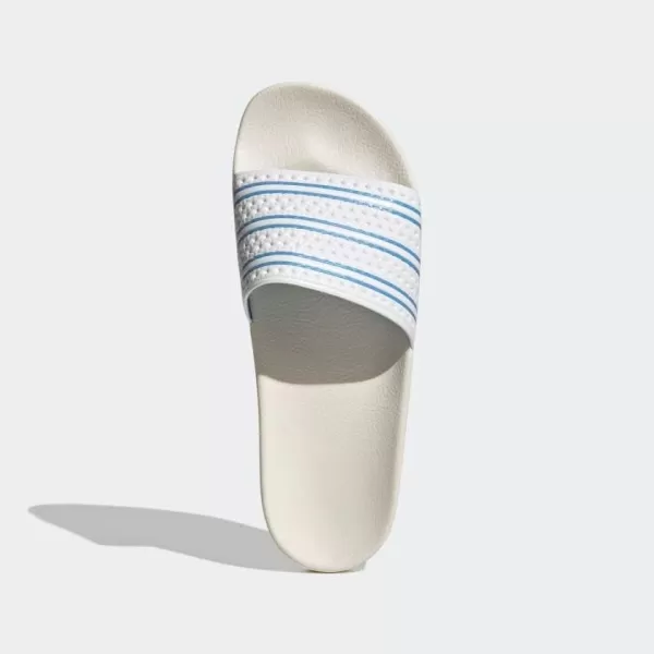 imageadidas Mens Adilette Slide SandalLight BlueOff WhiteCloud White