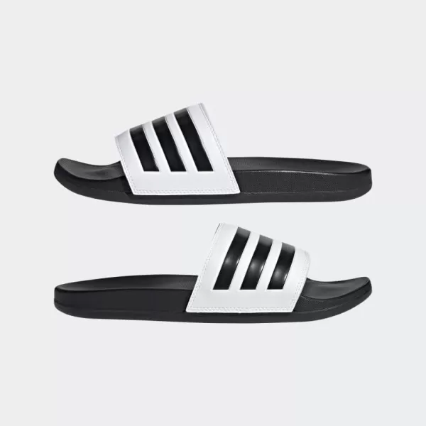 imageadidas Mens Adilette Slide SandalWhiteCore BlackCore Black