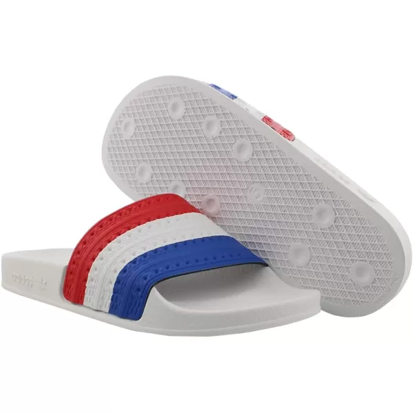 imageadidas Mens Adilette Slide SandalWhiteRedBluewhite