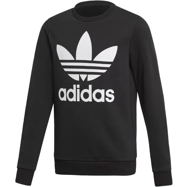 imageadidas Originals Kids Little Trefoil Crew BlackWhite XLarge