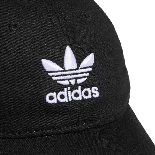 imageadidas Originals KidsBoysGirls Washed Cotton Relaxed Fit Strapback CapBlackWhite